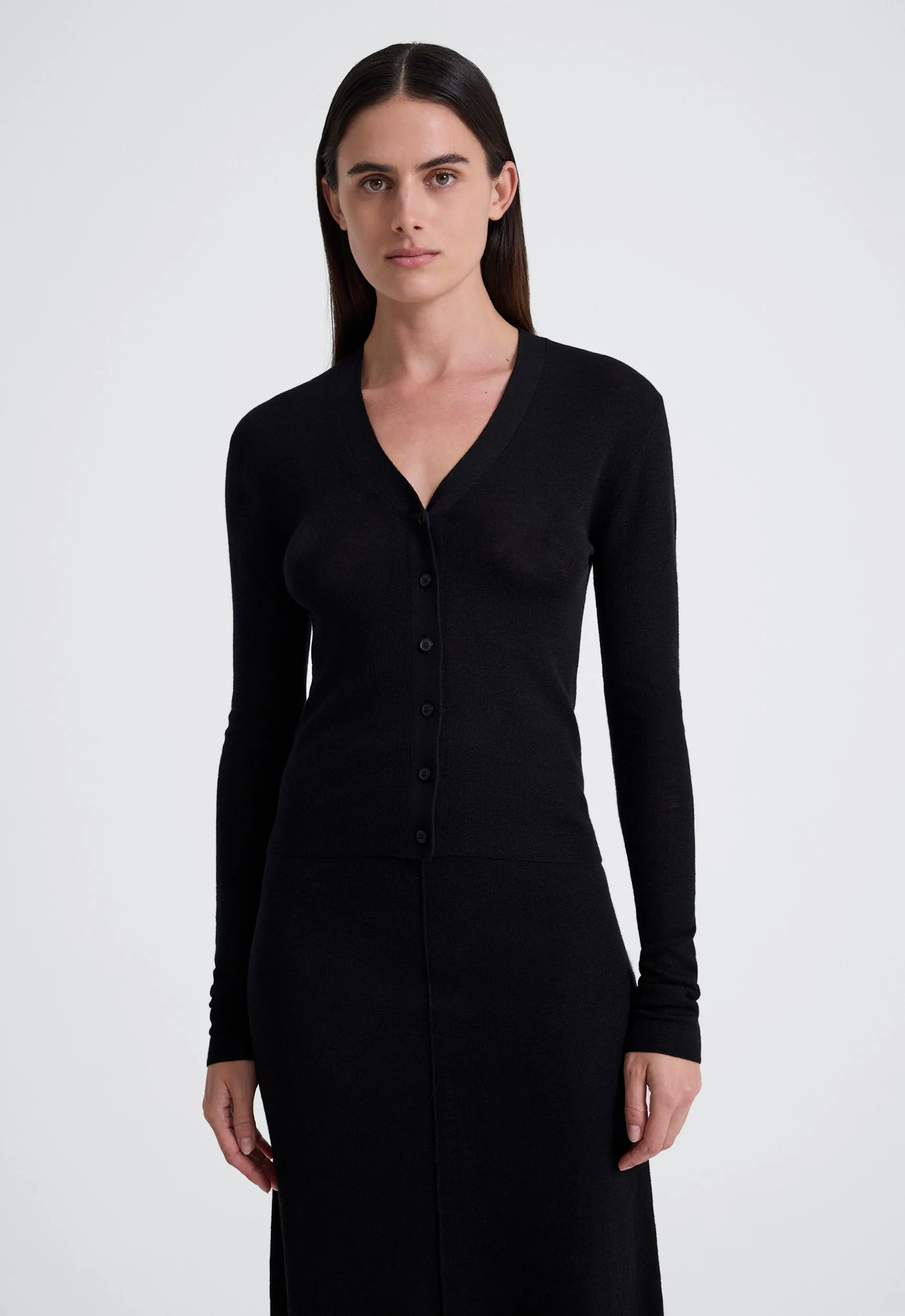 Abacus Wool Cardigan - Black