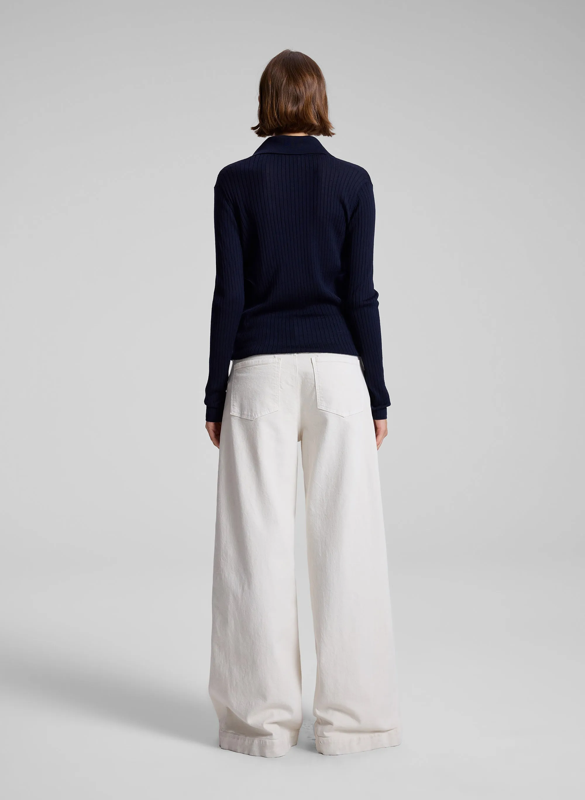 Alex Fine Merino Polo Top
