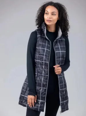 Anorak Long Nylon Reversible Down Vest [BGSLG-50171CNR]