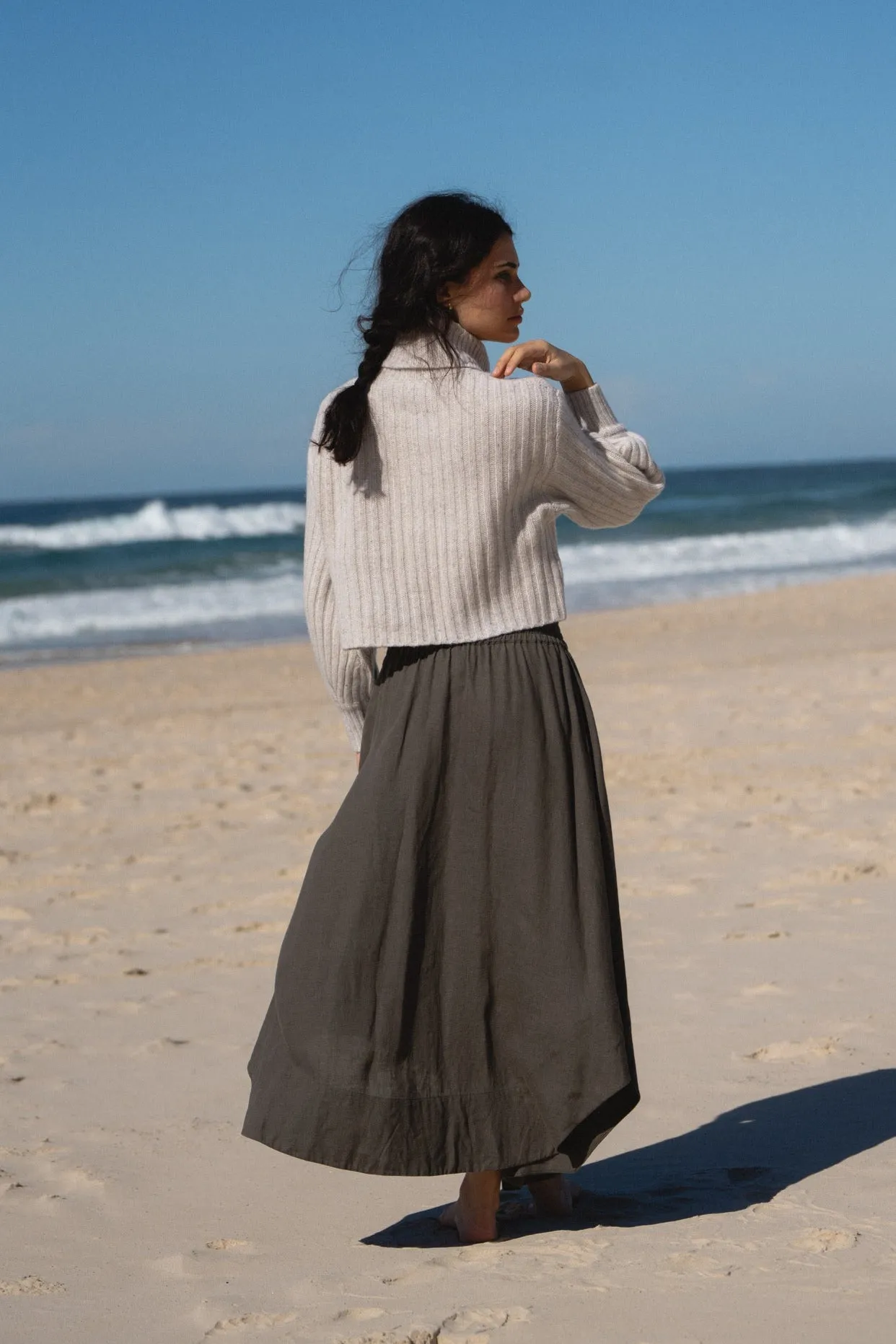 ARYA IVORY SPECKLE MERINO KNIT