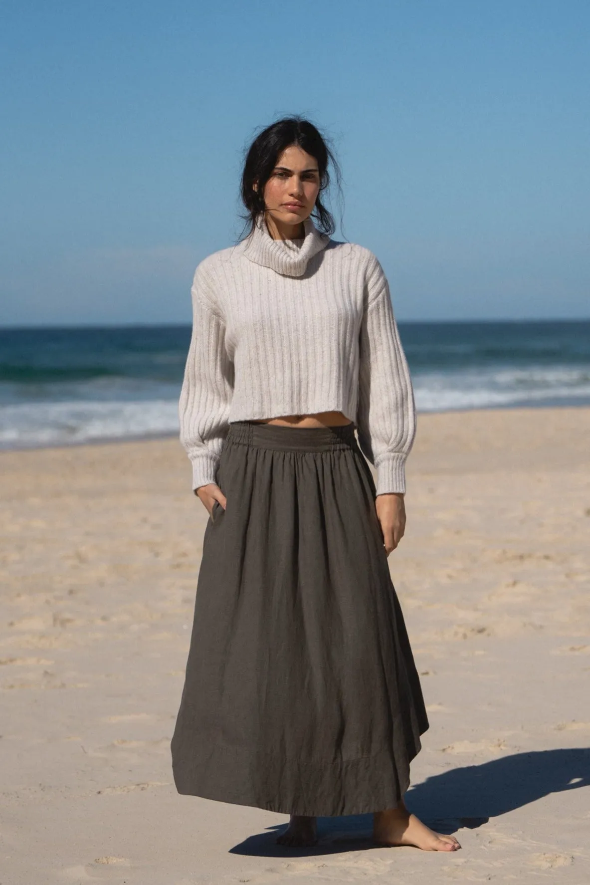 ARYA IVORY SPECKLE MERINO KNIT
