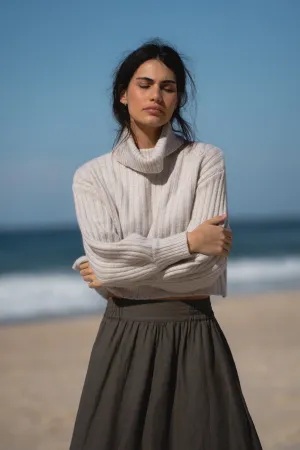 ARYA IVORY SPECKLE MERINO KNIT