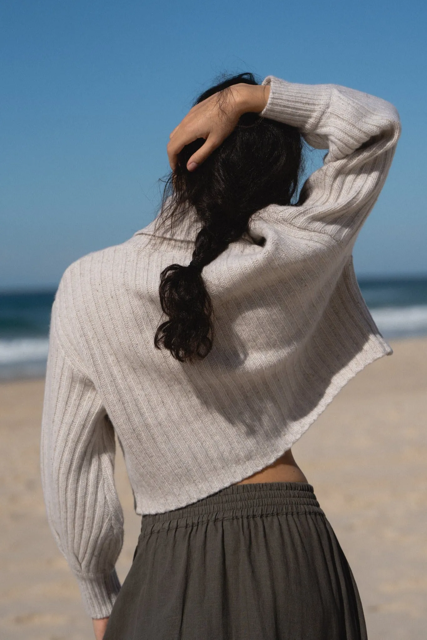 ARYA IVORY SPECKLE MERINO KNIT