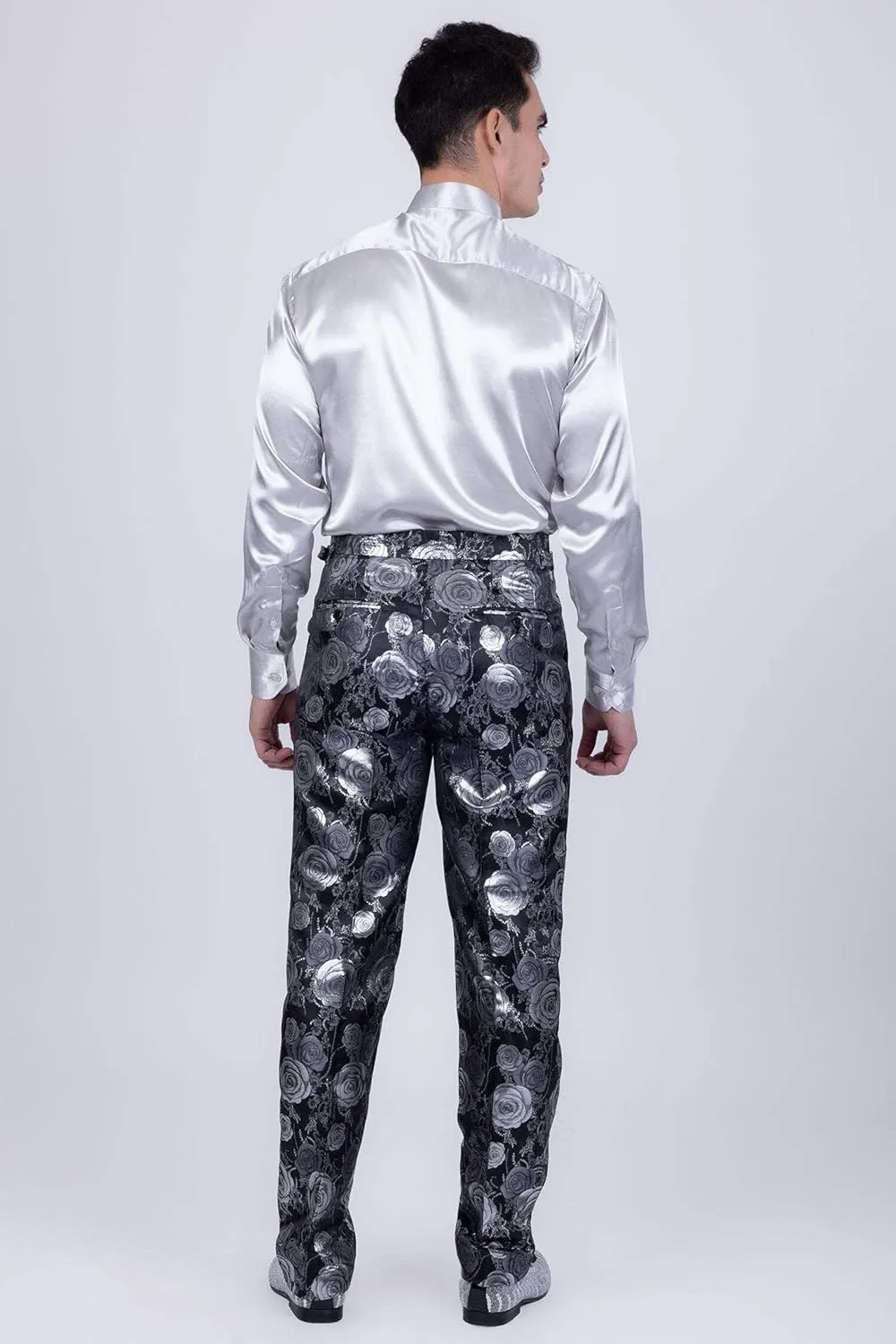Barabas Men's Floral Slim Fit Chino Dress Pants 5CP02