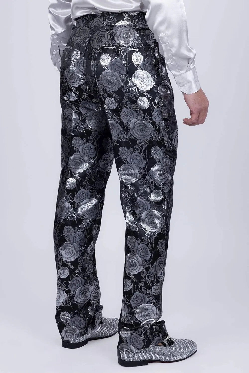 Barabas Men's Floral Slim Fit Chino Dress Pants 5CP02