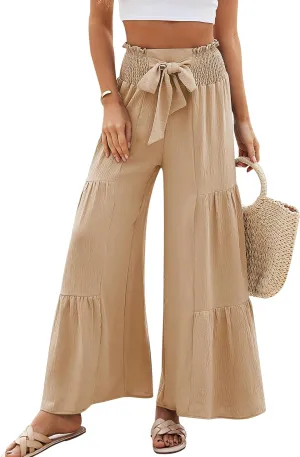 Blooming Jelly Women Casual Pants Wide Leg Trousers High Waisted Pant Trendy Vacation Outift 2025