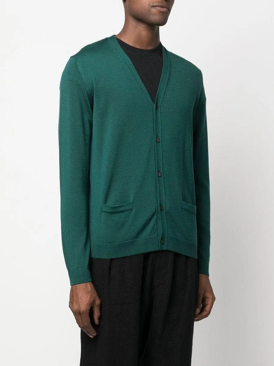 Cardigan in maglia fine con scollo a v