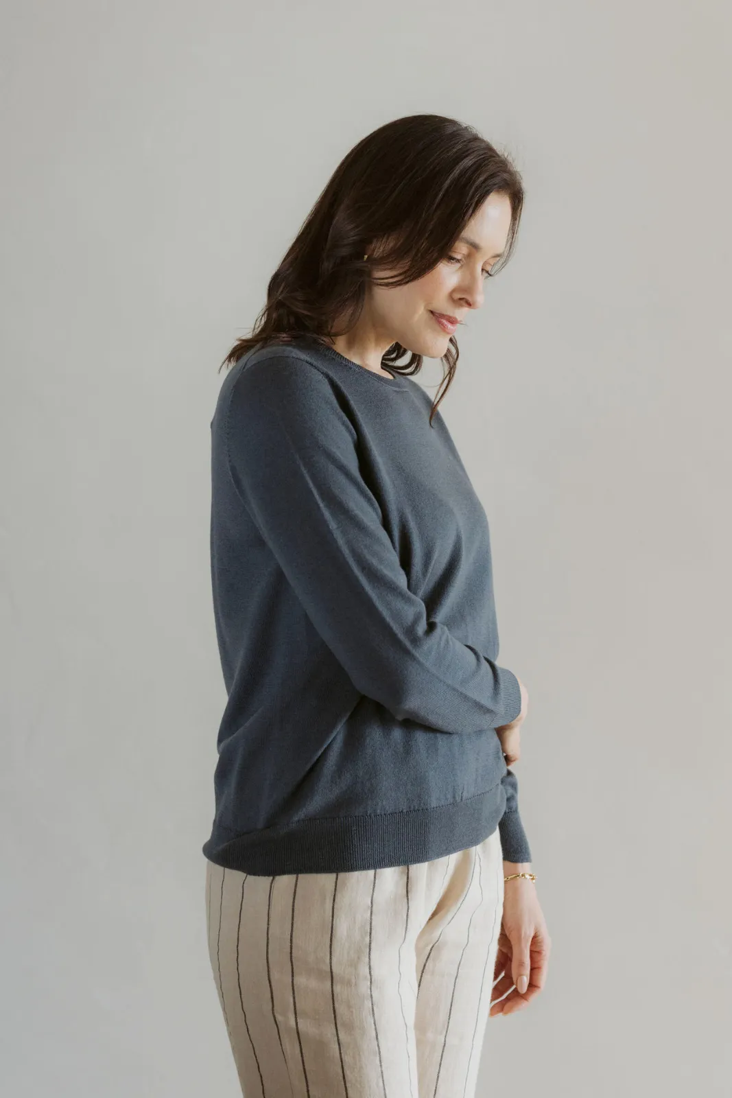 Classic Merino Crew - Ocean