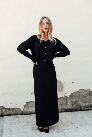 Classic Merino Skirt - Black