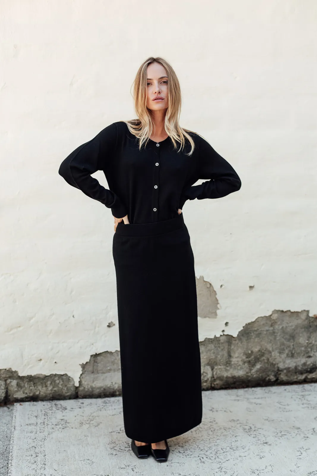 Classic Merino Skirt - Black