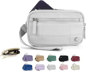 Convely Essential Wristlet, Wristlet Wallets for Women, Small Wristlet Pouch with 3 Zipper