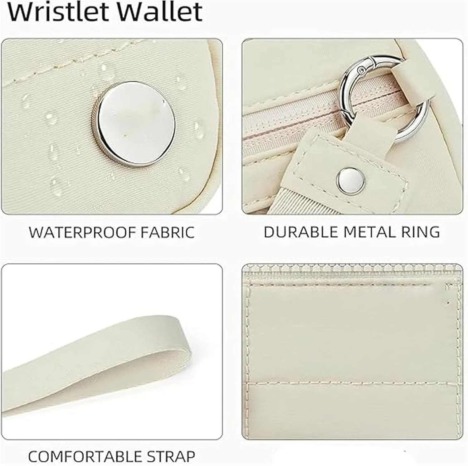 Convely Essential Wristlet, Wristlet Wallets for Women, Small Wristlet Pouch with 3 Zipper