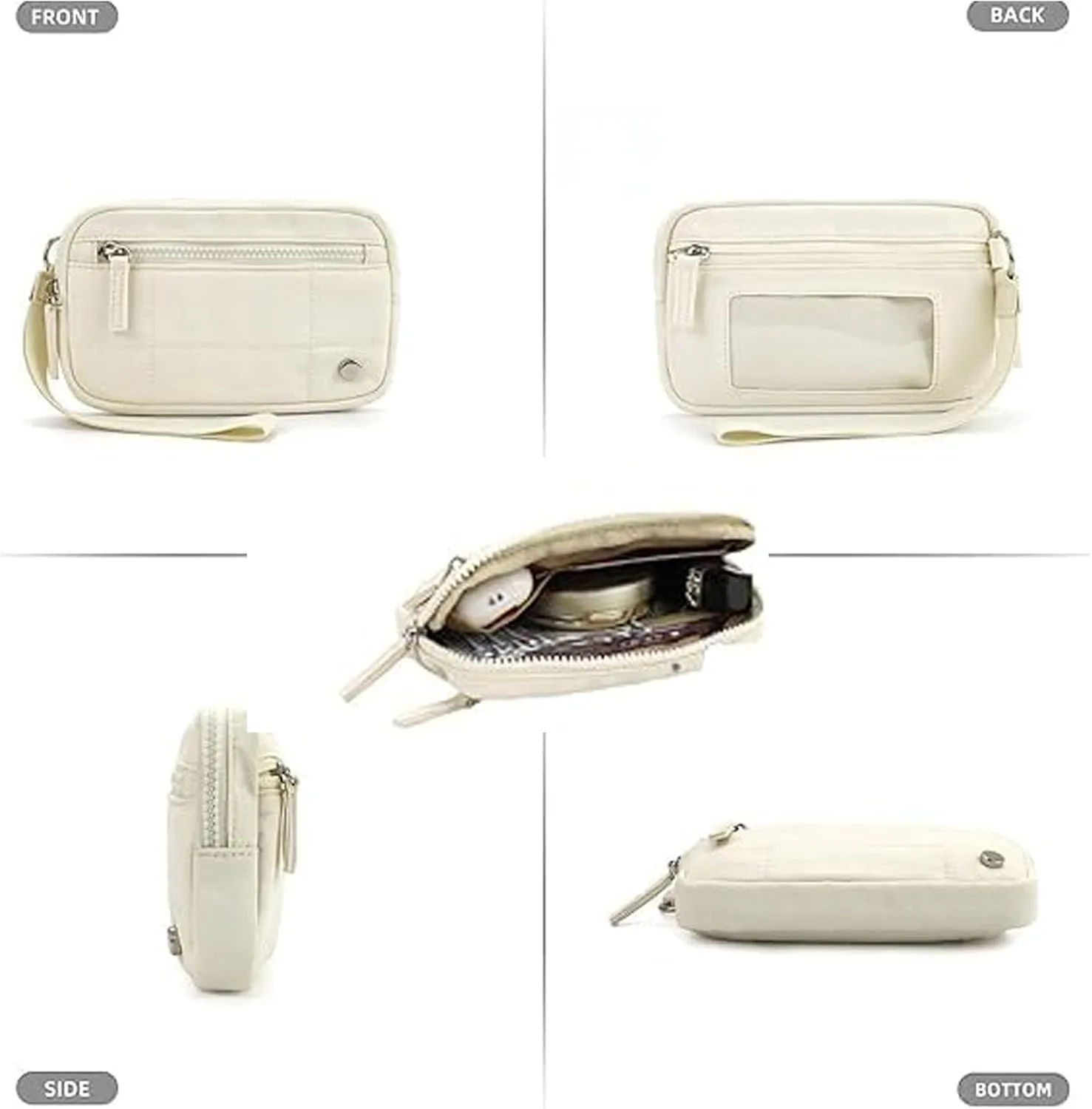 Convely Essential Wristlet, Wristlet Wallets for Women, Small Wristlet Pouch with 3 Zipper