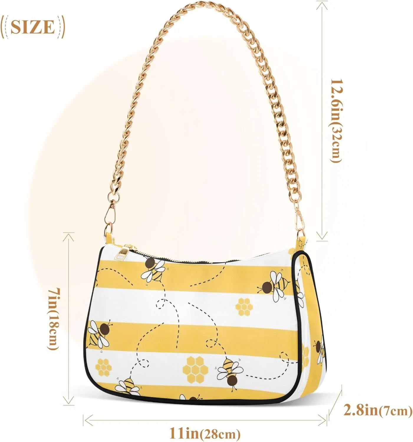 Cute Animal Capybara Medium Purse Hobo Trendy Bag Women's Shoulder Handbag One Shoulder Purse