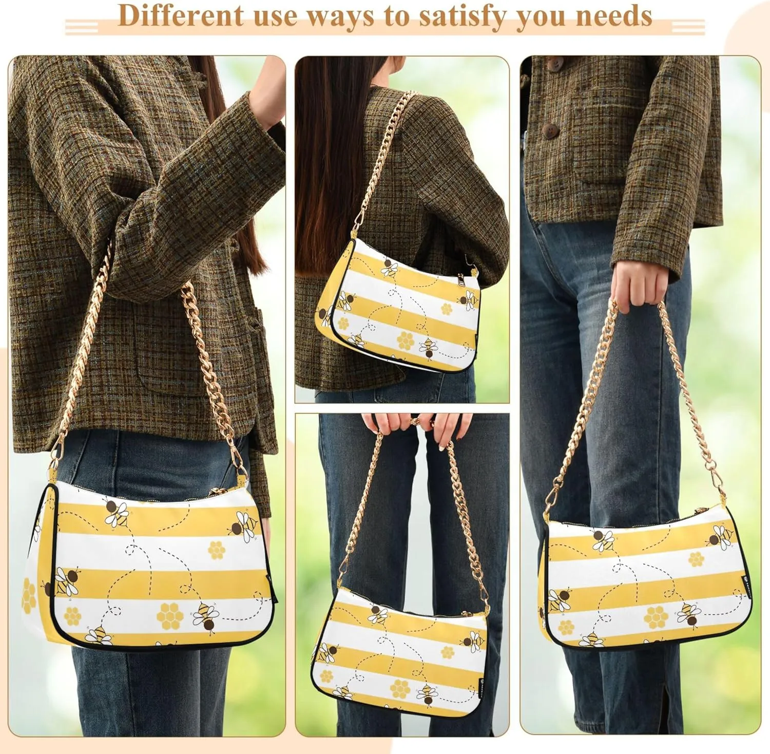 Cute Animal Capybara Medium Purse Hobo Trendy Bag Women's Shoulder Handbag One Shoulder Purse