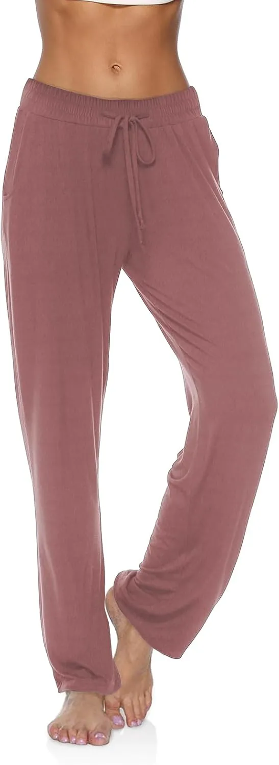 DIBAOLONG Womens Yoga Pants Wide Leg Comfy Drawstring Loose Straight Lounge Running Workout Legging