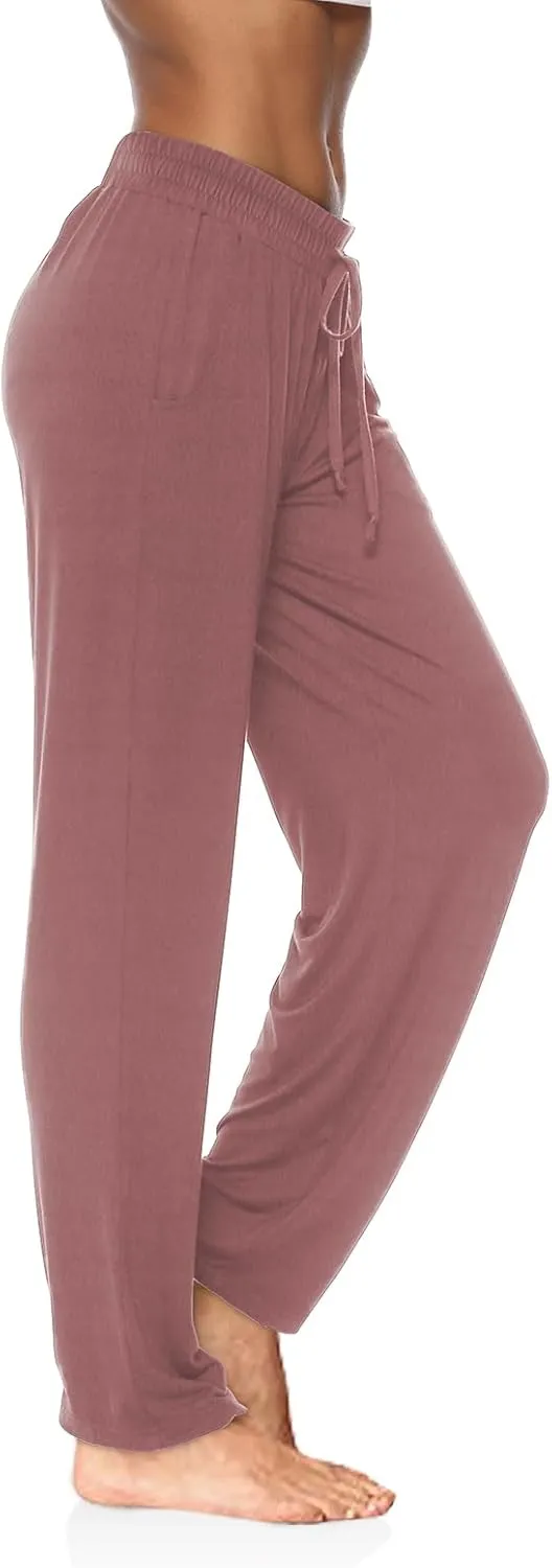 DIBAOLONG Womens Yoga Pants Wide Leg Comfy Drawstring Loose Straight Lounge Running Workout Legging