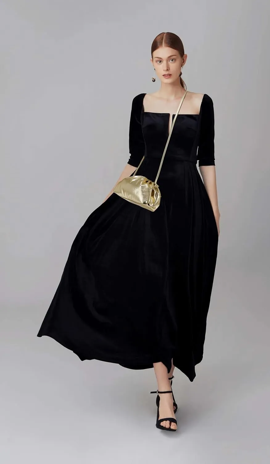E Formal Clutch Purse for Women Soft Vegan Leather Pleated Dressy Evening Clutch for Weddings, Proms, Cocktail Party