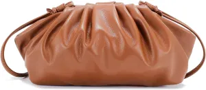 E Formal Clutch Purse for Women Soft Vegan Leather Pleated Dressy Evening Clutch for Weddings, Proms, Cocktail Party