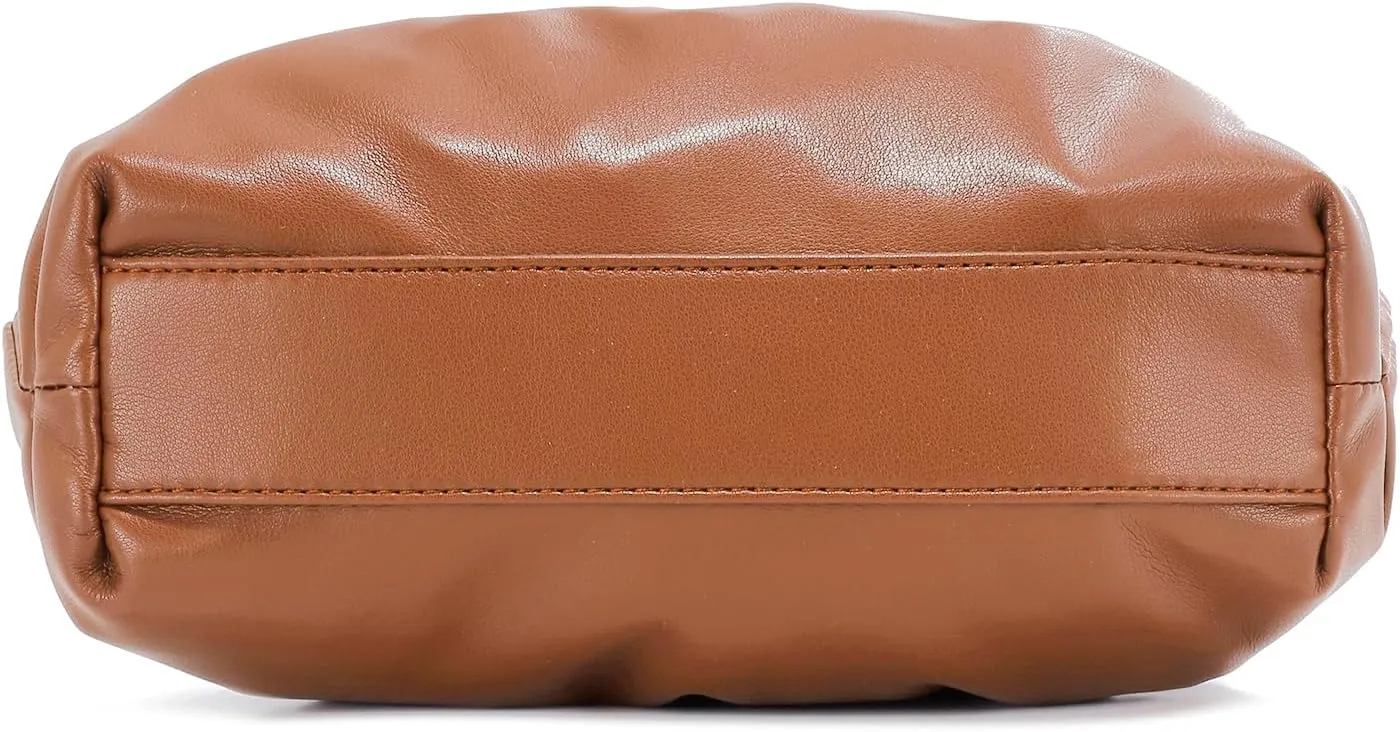 E Formal Clutch Purse for Women Soft Vegan Leather Pleated Dressy Evening Clutch for Weddings, Proms, Cocktail Party
