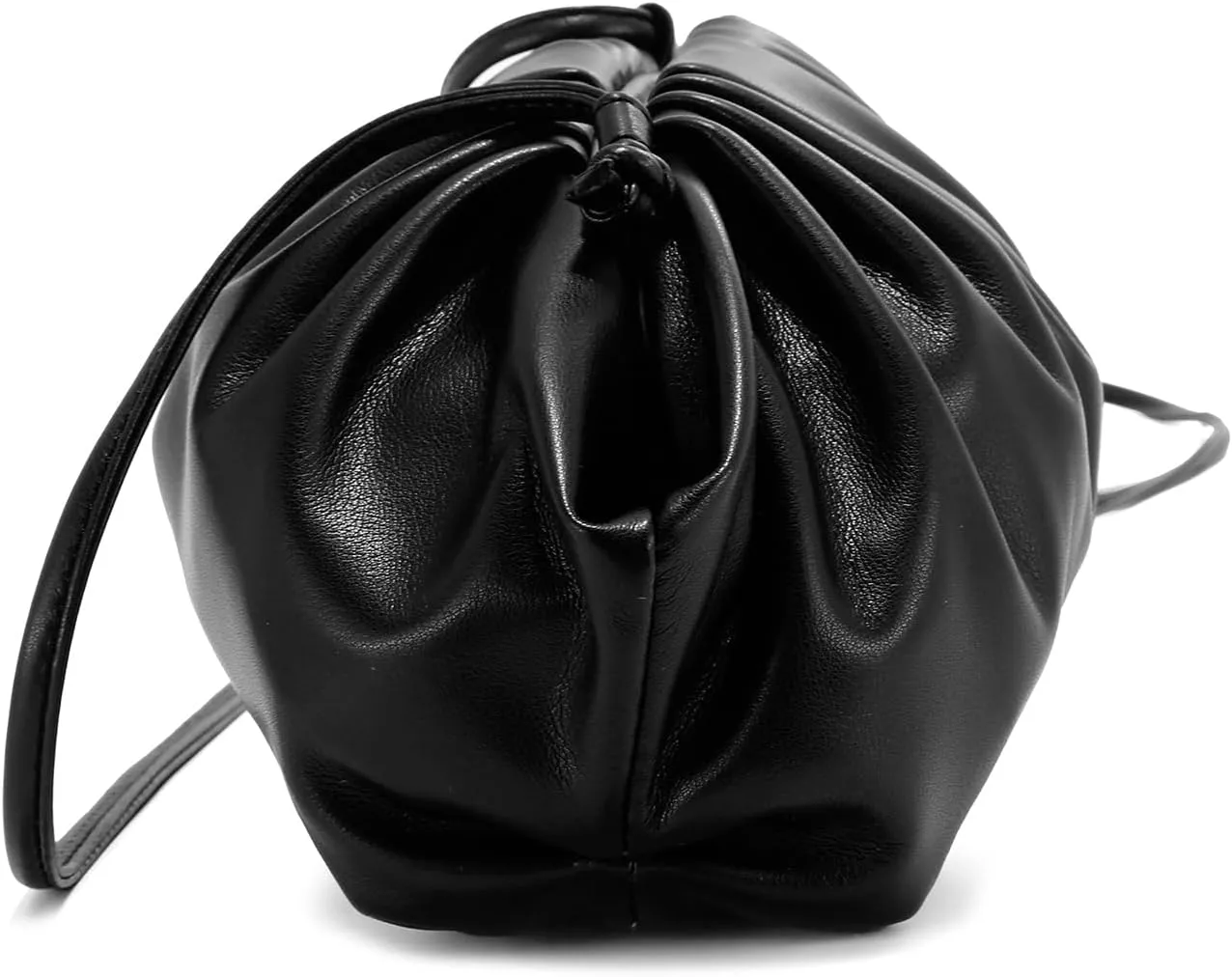 E Formal Clutch Purse for Women Soft Vegan Leather Pleated Dressy Evening Clutch for Weddings, Proms, Cocktail Party