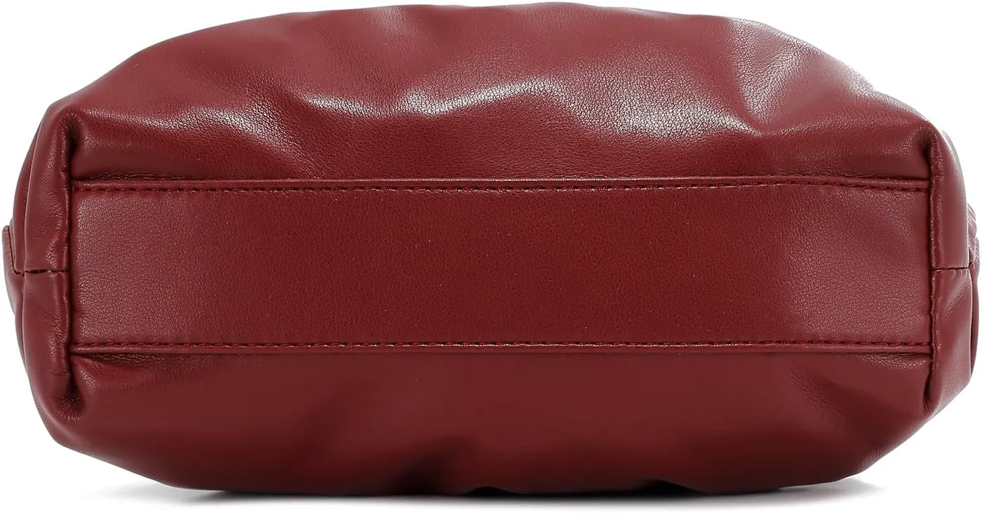 E Formal Clutch Purse for Women Soft Vegan Leather Pleated Dressy Evening Clutch for Weddings, Proms, Cocktail Party