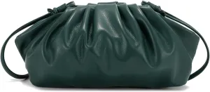 E Formal Clutch Purse for Women Soft Vegan Leather Pleated Dressy Evening Clutch for Weddings, Proms, Cocktail Party