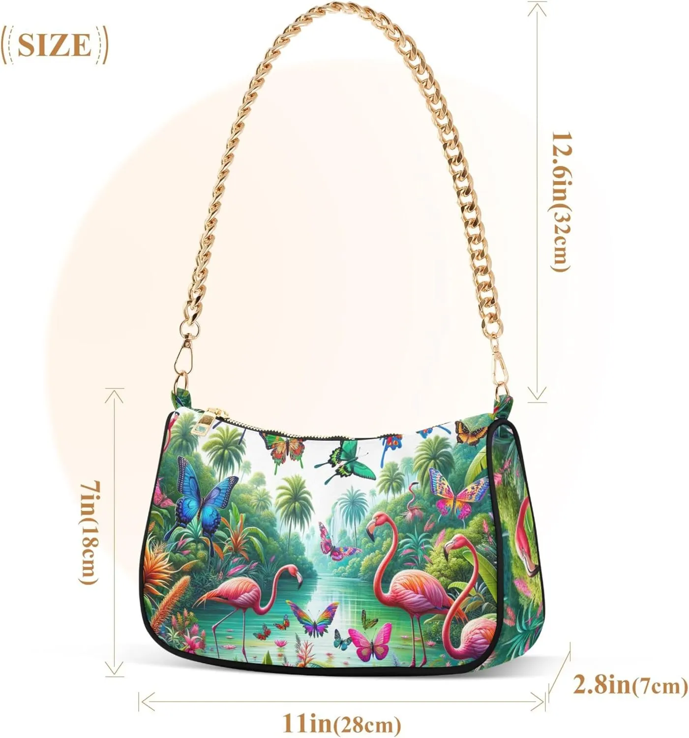 Fantasy Mermaid under Sea Tote Bag Purse Hobo Tote Bag Womens Vintage Handbags Chain Small Shoulder Bag