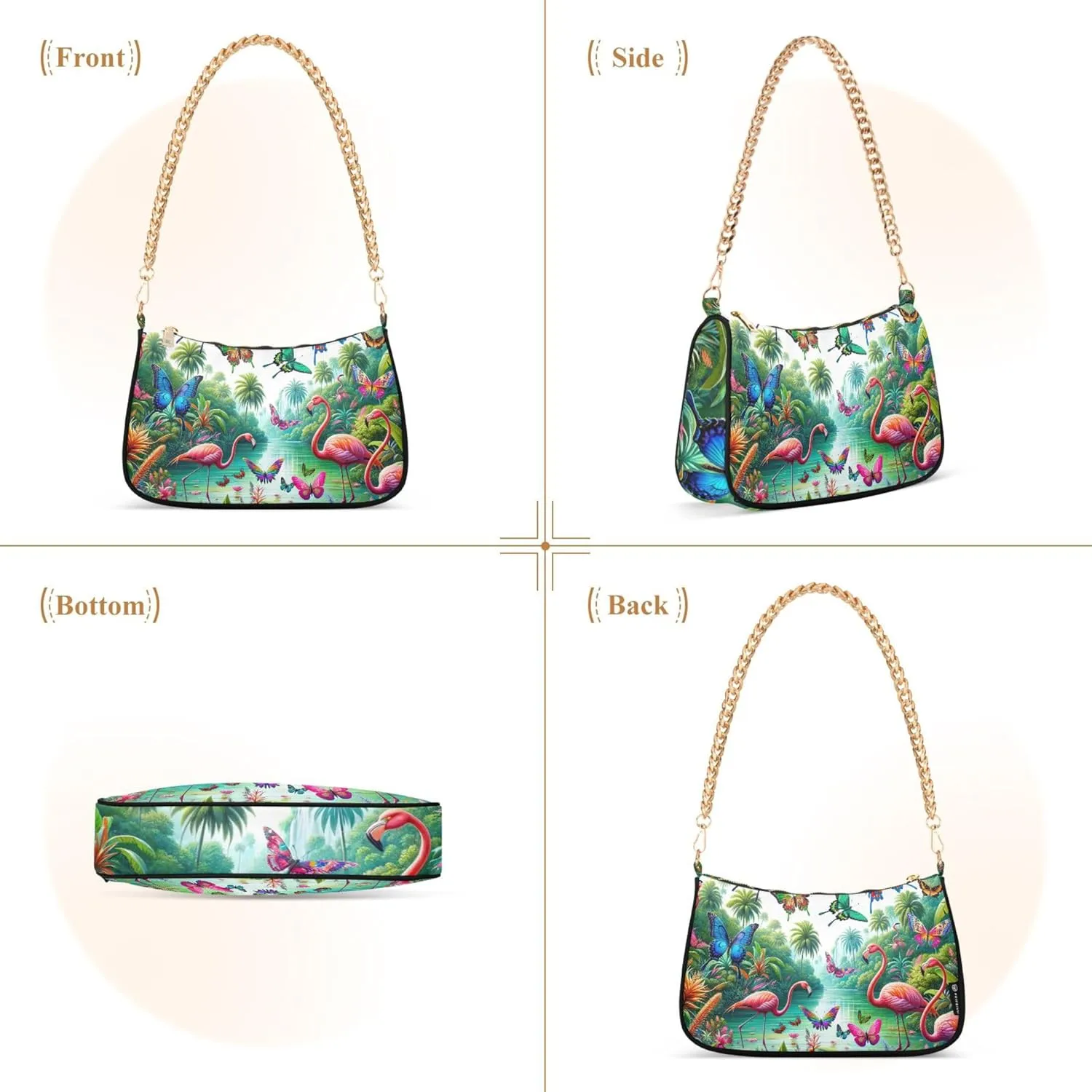 Fantasy Mermaid under Sea Tote Bag Purse Hobo Tote Bag Womens Vintage Handbags Chain Small Shoulder Bag