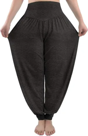 fitglam Women's Harem Pants Yoga Hippie Boho Beach Pants Summer Baggy Joggers Plus Size