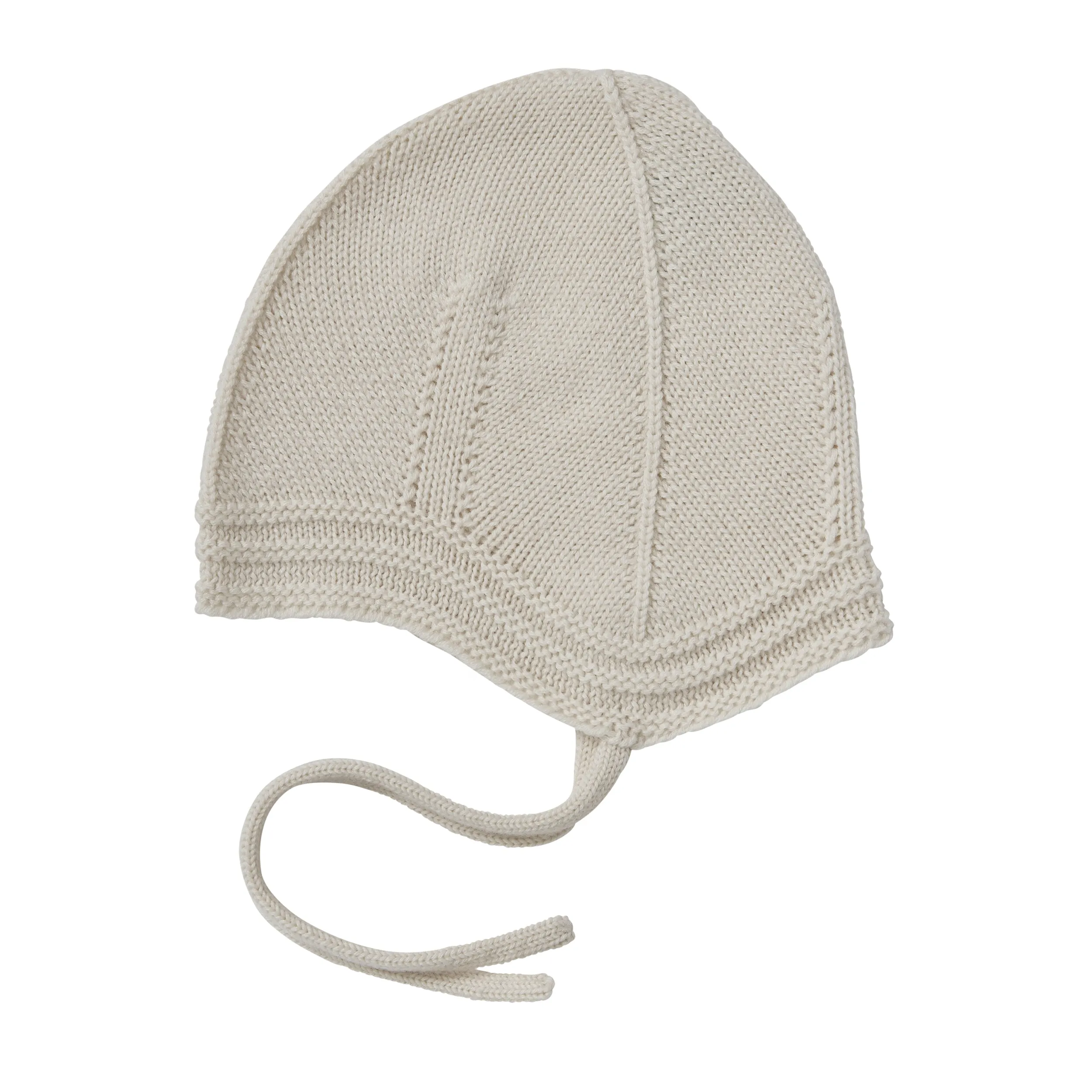 Fub Merino Baby Purlib Hat - Off-white