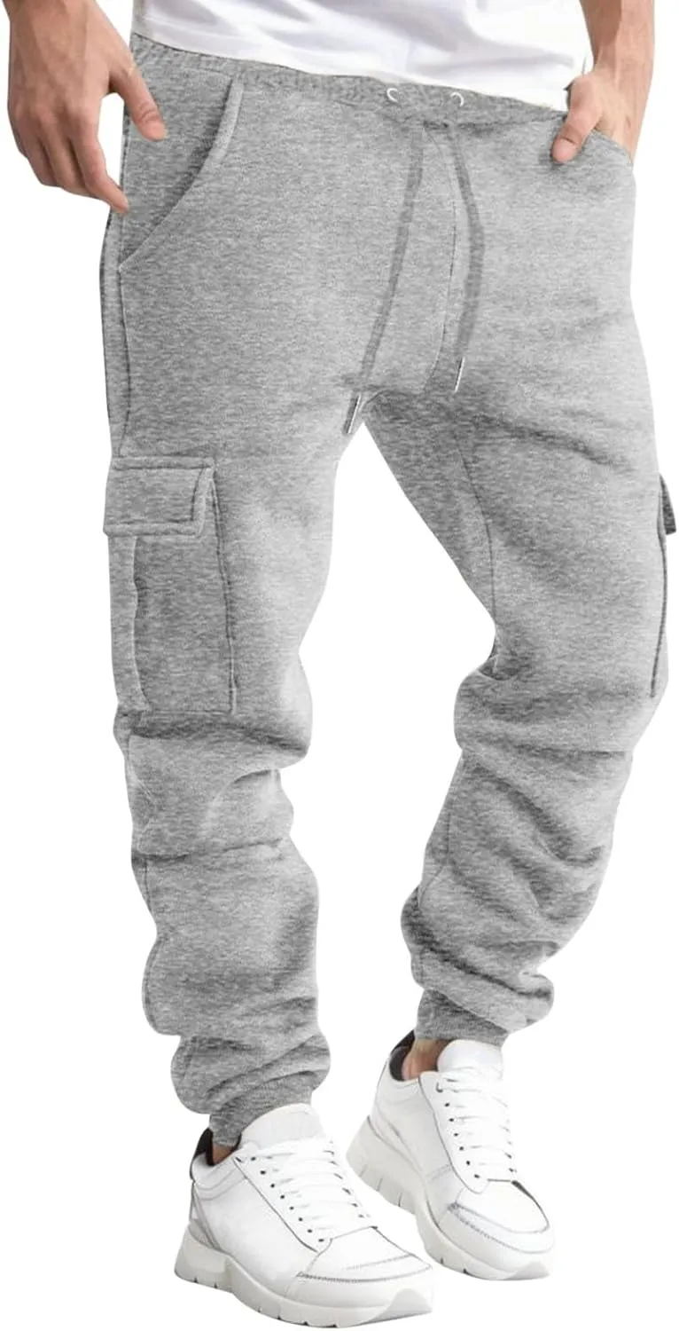 GIERIDUC Men's Zipper Fly Flare Leg Pants Men's Lightweight Athletic Pants Big and Tall Dress Slacks Mens Long Workout Pants