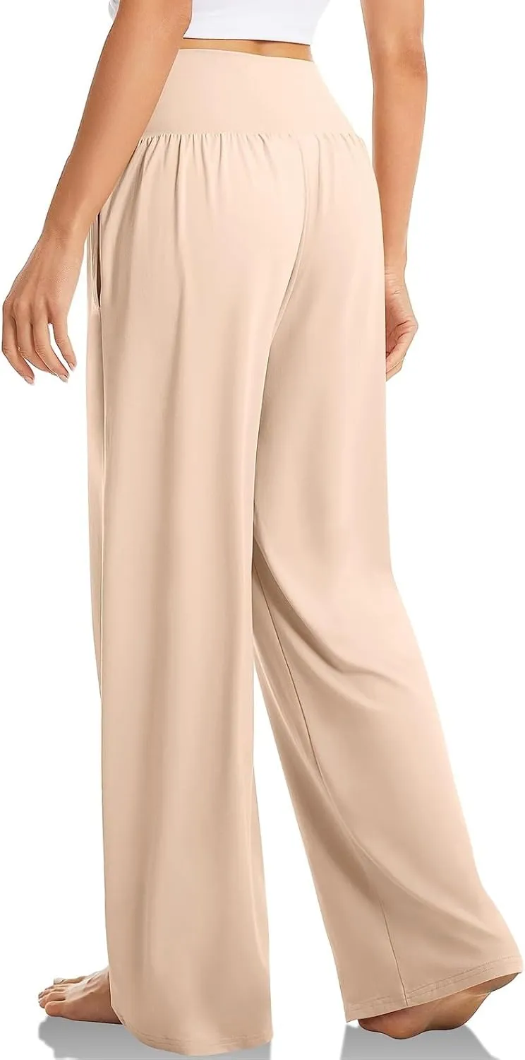 Girl Women Outdoor Pants,Women's High Waisted Wide Leg Sweatpants Casual Yoga Jogger Pants Spring&Summer Clothing