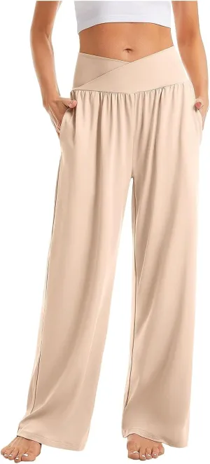 Girl Women Outdoor Pants,Women's High Waisted Wide Leg Sweatpants Casual Yoga Jogger Pants Spring&Summer Clothing