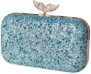 Handbag Bridal Wedding Purse Shoulder with Detachable Chain Elegant Pearl Evening for Women Sequin Clutch Beaded