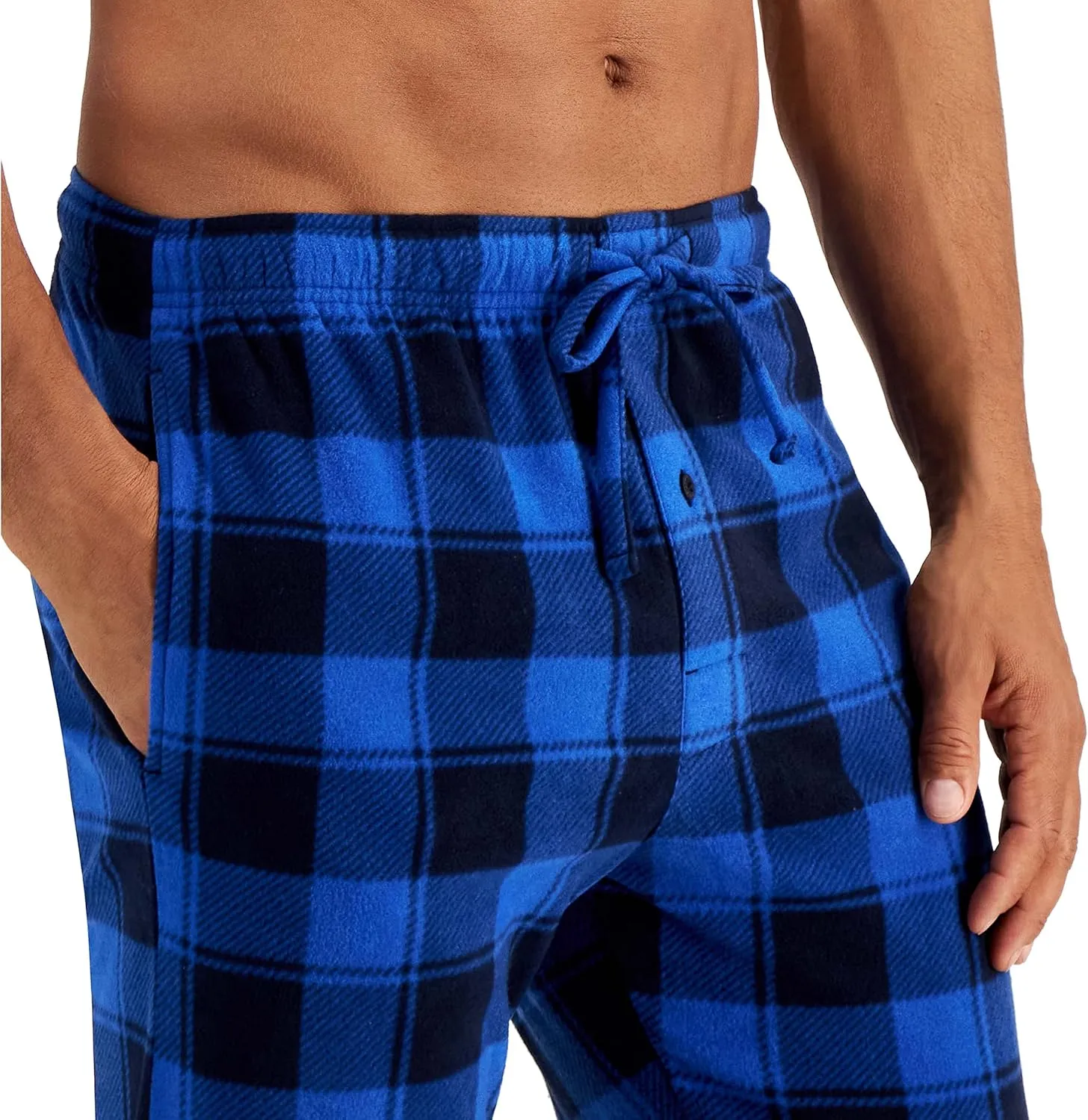 Hanes Men's Microfleece Plaid Sleep Pant
