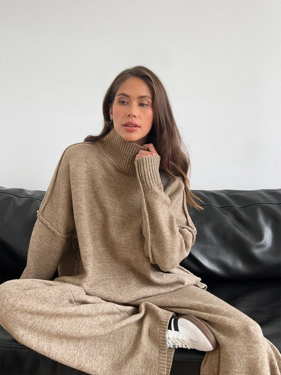 High-neck Sweater Suit
