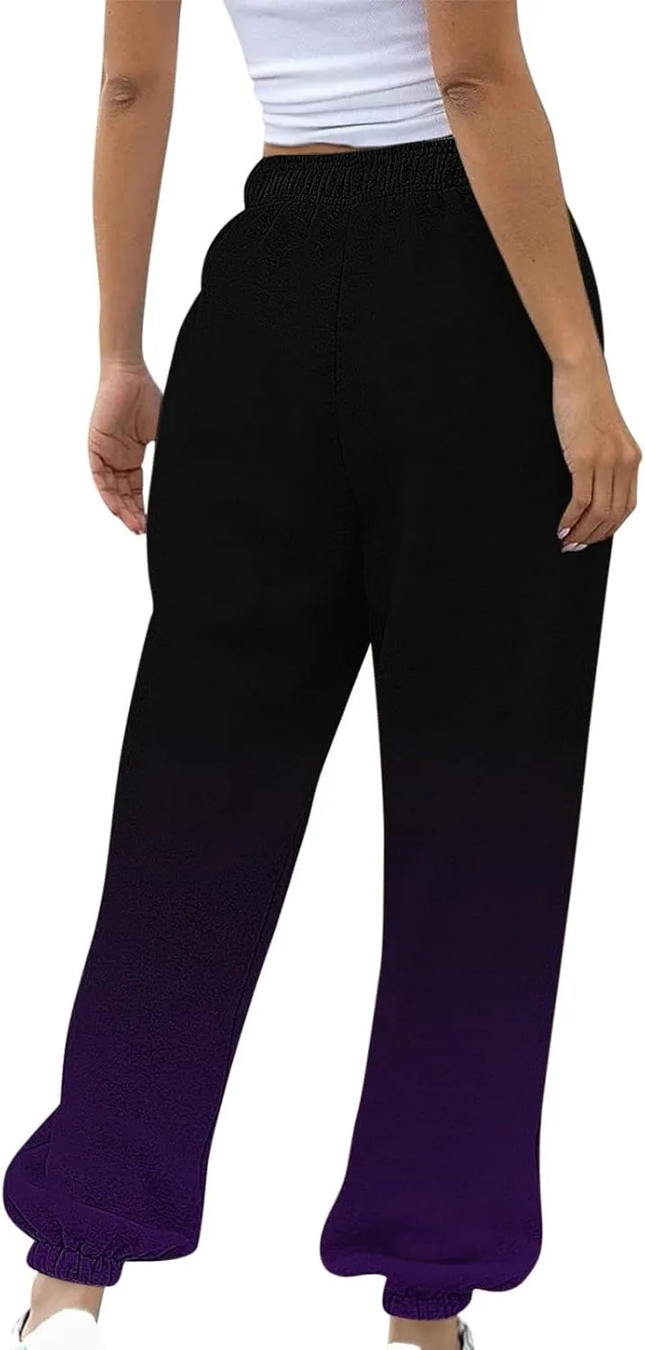 high Waisted Sweatpants for Women Baggy Cinch Bottom Jogger Casual Pants Casual Baggy Fleece Warm Lounge Trousers