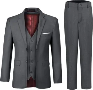 JPF Boy's Formal Suit Set Slim Fit Kids Tuxedo Suits for Wedding Teen Toddler Boy Dress Suit Outfit