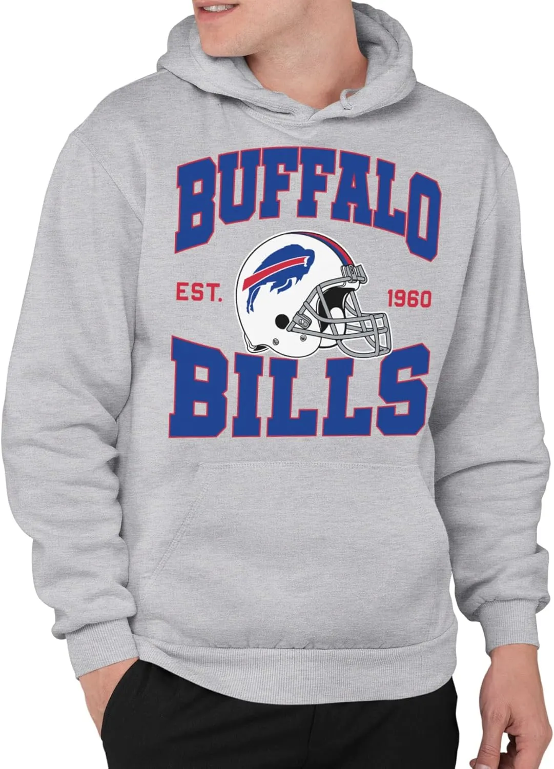 Junk Food Clothing x NFL - Team Helmet - Unisex Adult Pullover Hoodie for Men and Women - Officially Licensed NFL Apparel