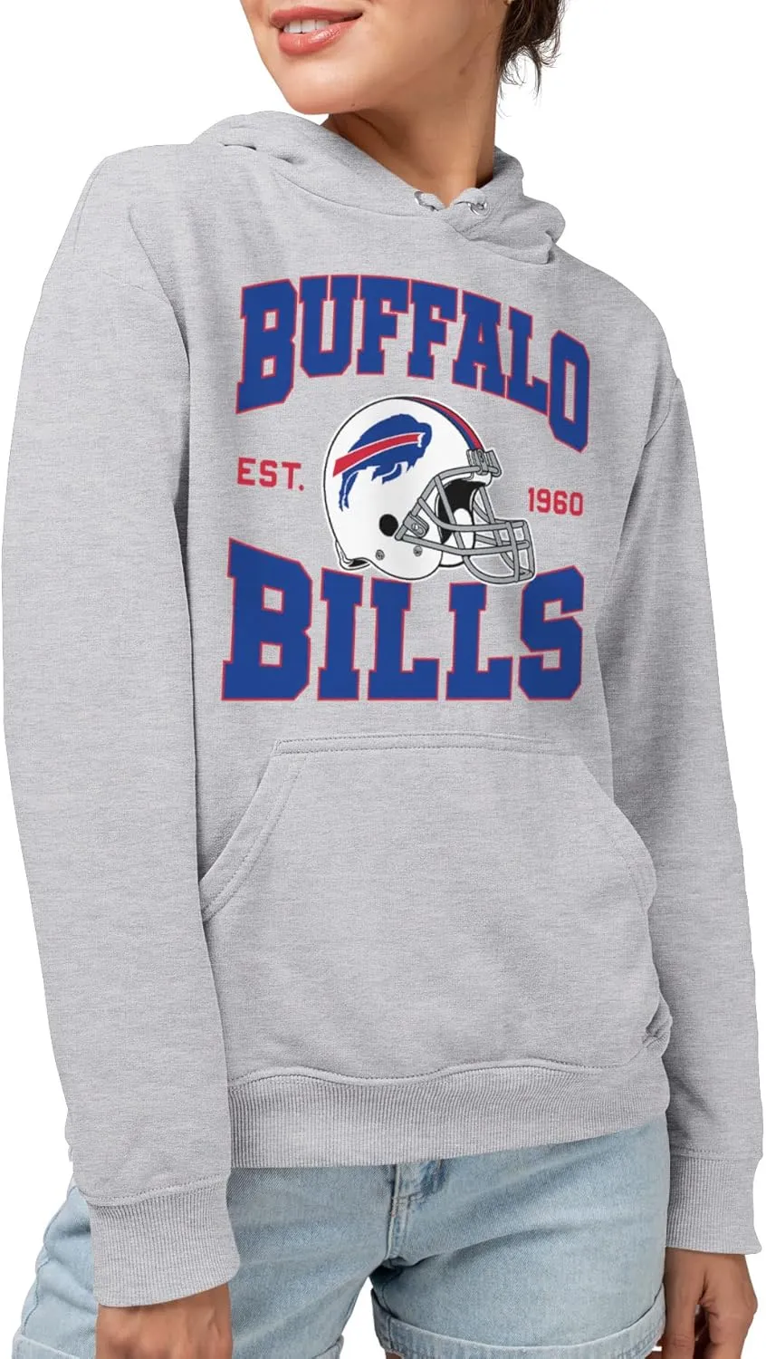 Junk Food Clothing x NFL - Team Helmet - Unisex Adult Pullover Hoodie for Men and Women - Officially Licensed NFL Apparel