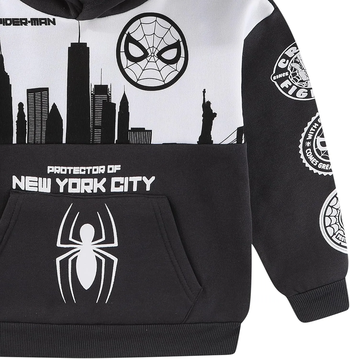 Marvel Spider-Man Boys Hoodie and Pants Set for Toddlers and Big Kids