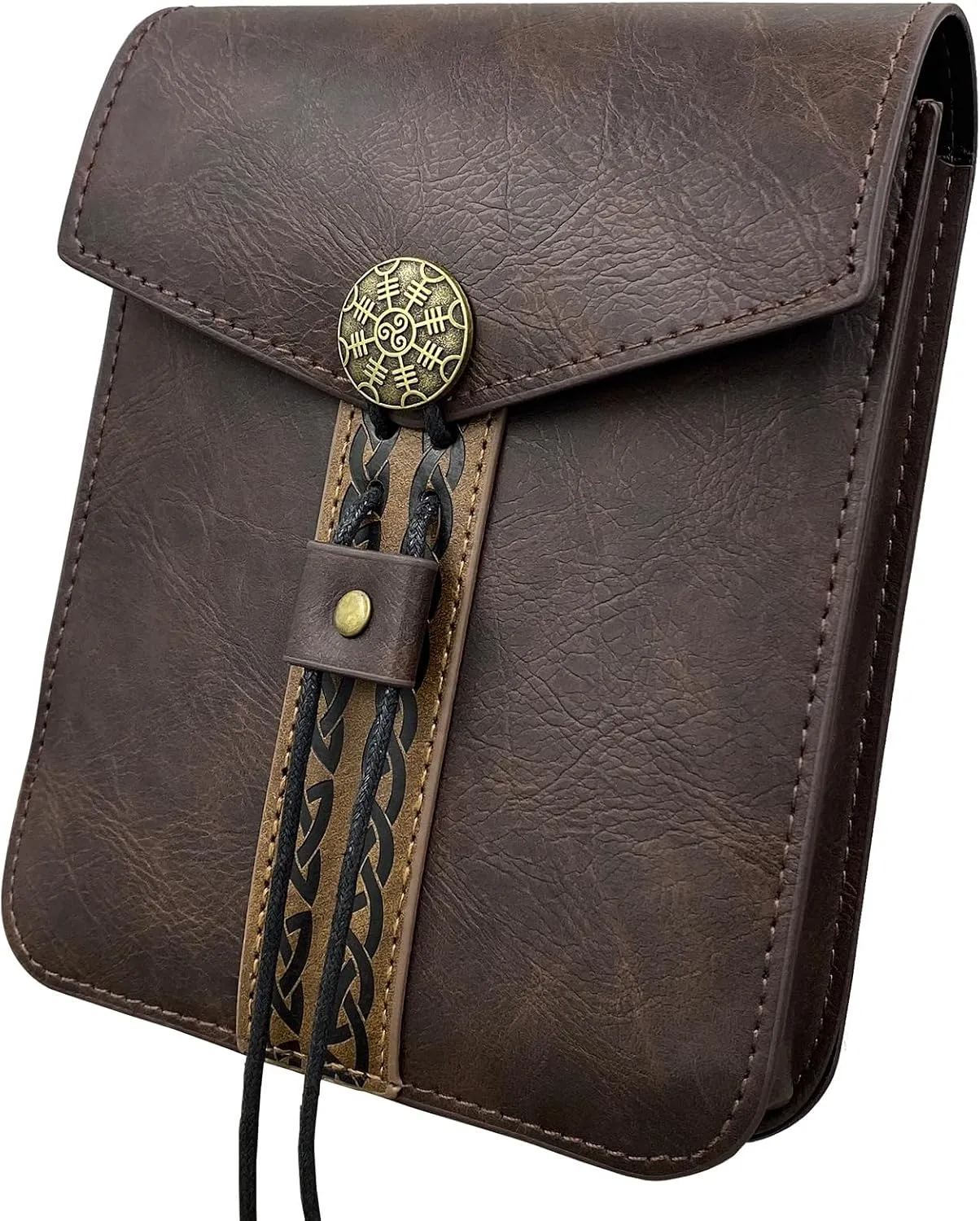 Medieval Faux Leather Belt Bag, Portable Vintage Leather Waist Bag, Renaissance Belt Bag for Halloween, Cosplay