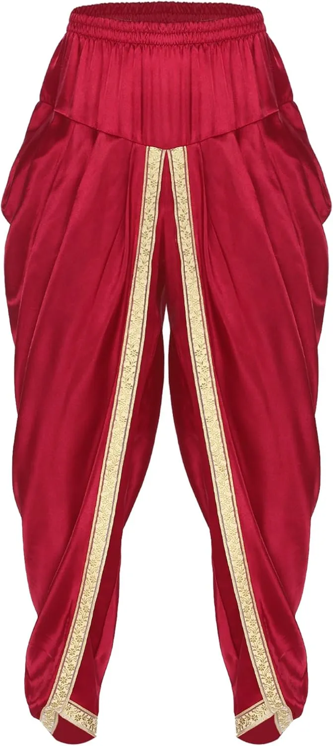 Men's Casual Harem Pants Palazzo Trousers Tribal Arabic Halloween Cosplay Pants Hippie Trousers