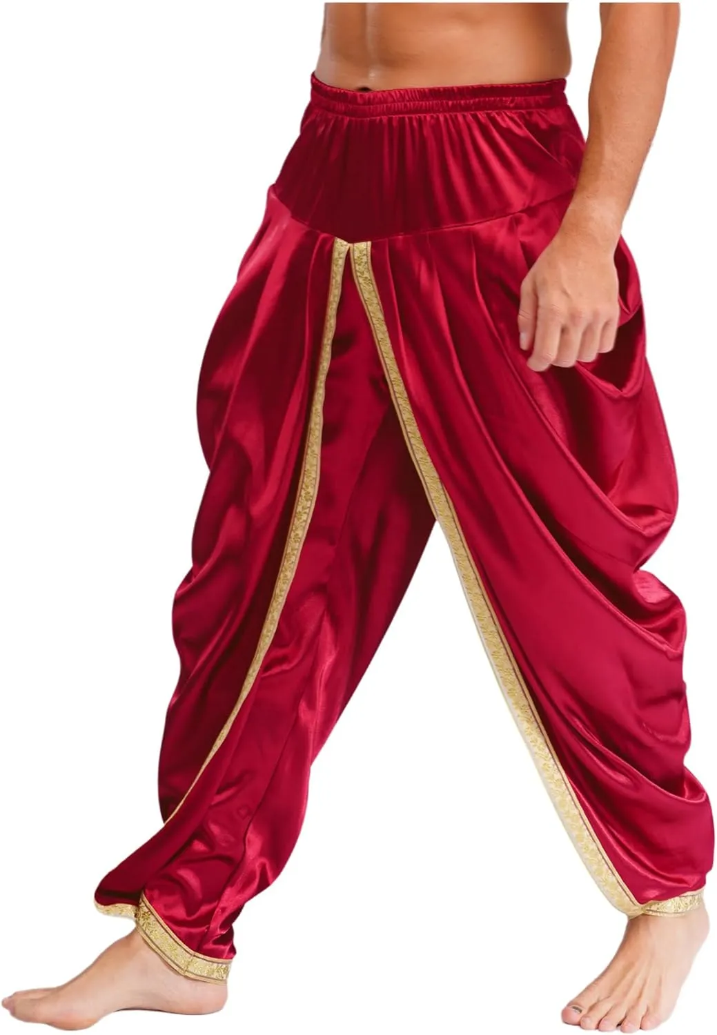 Men's Casual Harem Pants Palazzo Trousers Tribal Arabic Halloween Cosplay Pants Hippie Trousers