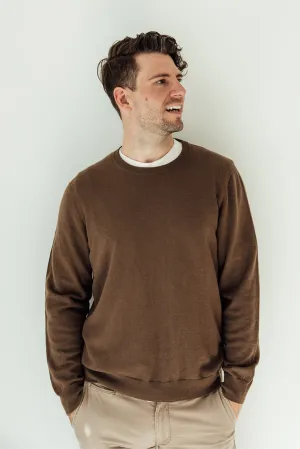 Mens Classic Merino Crew - Hazelnut