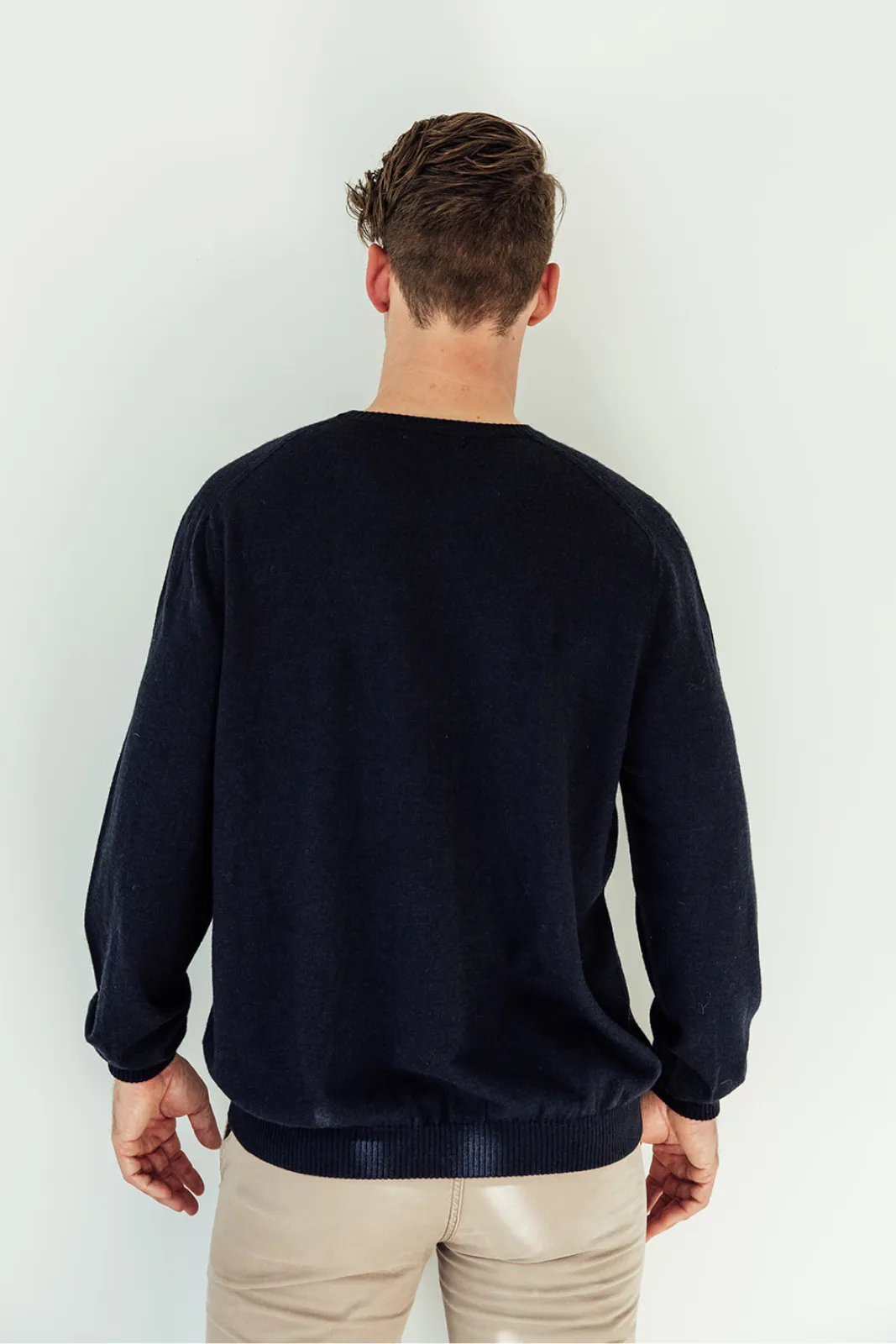 Mens Classic Merino Crew - Wakatipu Blue
