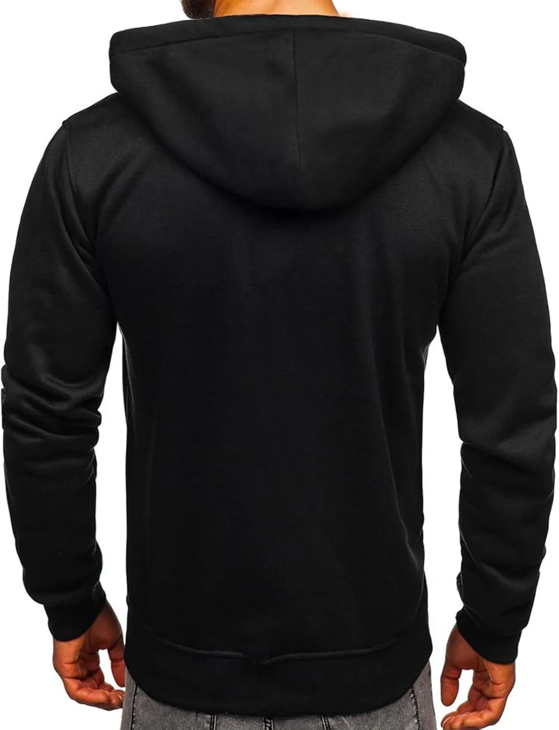 Men's Hooded Fleece Sweatshirt Hooded Shirt Sweat Men Luxury Hoodie With Zip Pockets Men's Hooded Fleece Sweatshirt