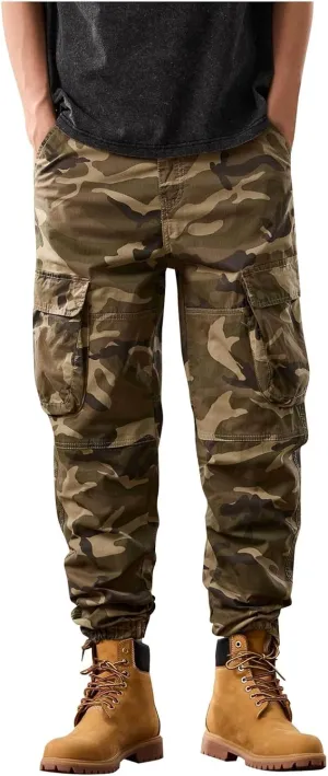 Men's Tactical Pants Ripstop Cargo Pants Lightweight Work Hiking Trousers Outdoor Pockets Fishing Military Pants