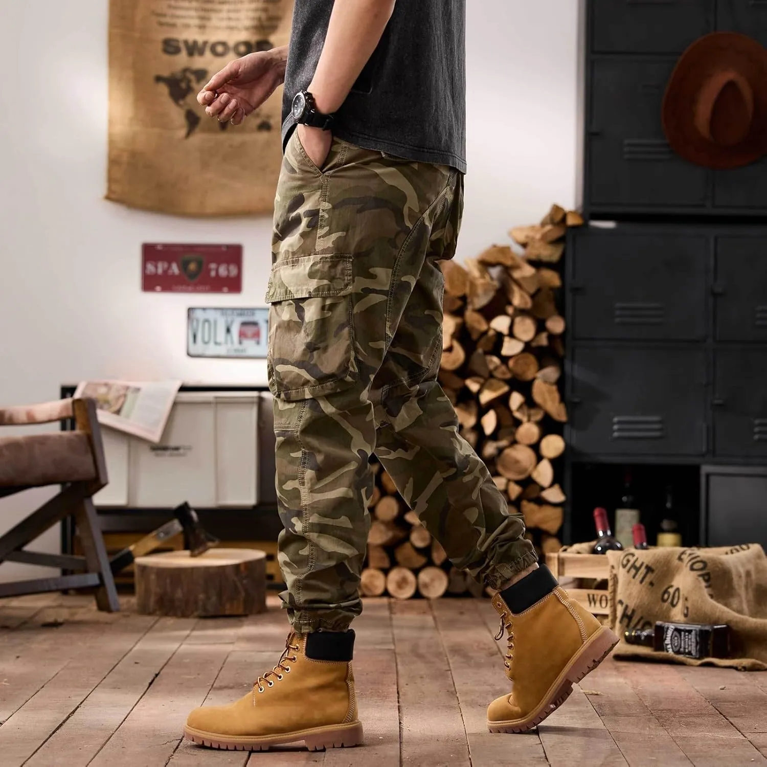 Men's Tactical Pants Ripstop Cargo Pants Lightweight Work Hiking Trousers Outdoor Pockets Fishing Military Pants